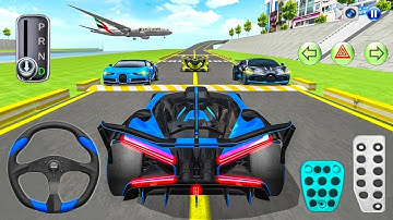 3D New Blue Bugatti Cars For Parking - 3D Driving Class Simulation game - Android ios gameplay