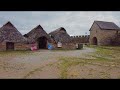 Sweden reconstructed iron age  middle age fortress a walk through eketorps fortress on land