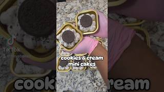 oreo cookies & cream mini cakes #minicakes #oreo #shorts #desserts #sweets #treats #yummy #cakes
