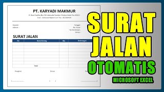 Surat Jalan Otomatis di Excel