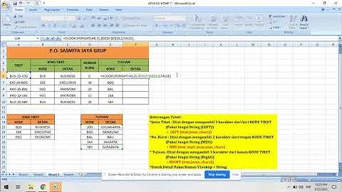 Menggunakan Fungsi String (LEFT, MID, RIGHT) Pada Microsoft Excel