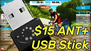 $15 USB ANT+ Stick for Zwift or Rouvey Smart Trainers Cycleops and Wahoo KickR