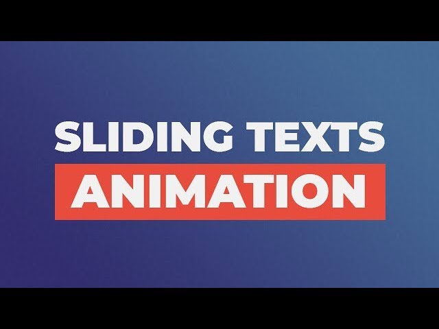 Sliding Texts Animation Using Only HTML & CSS - YouTube