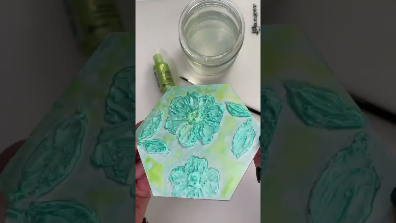 DIY Floral Texture Paste Tile 