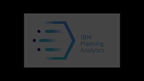 Planning Analytics - Creating a baseline forecast