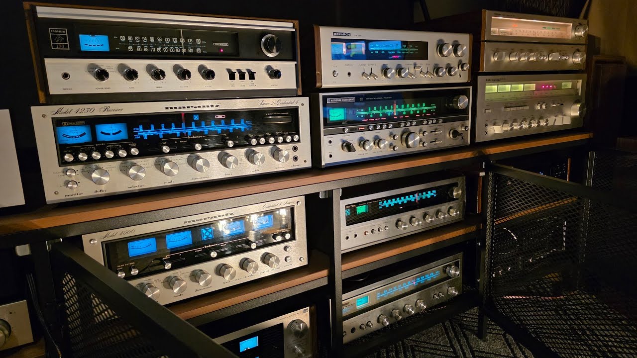 Vintage HiFi System 1950-1960-1970 Stereo Receivers ( Osiloskop görselli )