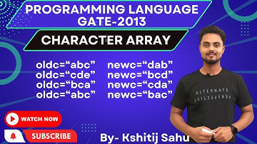 Programming Language GATE-2013 Problem Solution