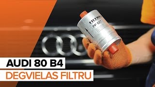 Kā nomainīt Degvielas filtrs AUDI 80 (8C, B4) - video ceļvedis