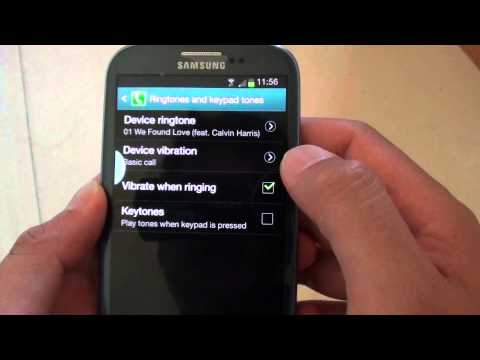Samsung Galaxy S3: Enable/Disable Vibration on Phone Ringing