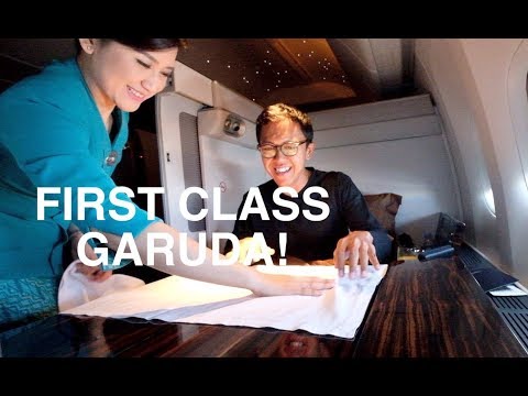 FIRST CLASS GARUDA INDONESIA JAKARTA-LONDON B777-300 REVIEW!