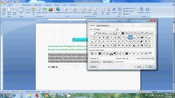 Word 2007: How to insert symbols in word document