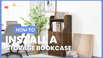 How to Install the Storage Cabinet Bookcase with Doors and Display Shelf | CB10341 #costway #howto