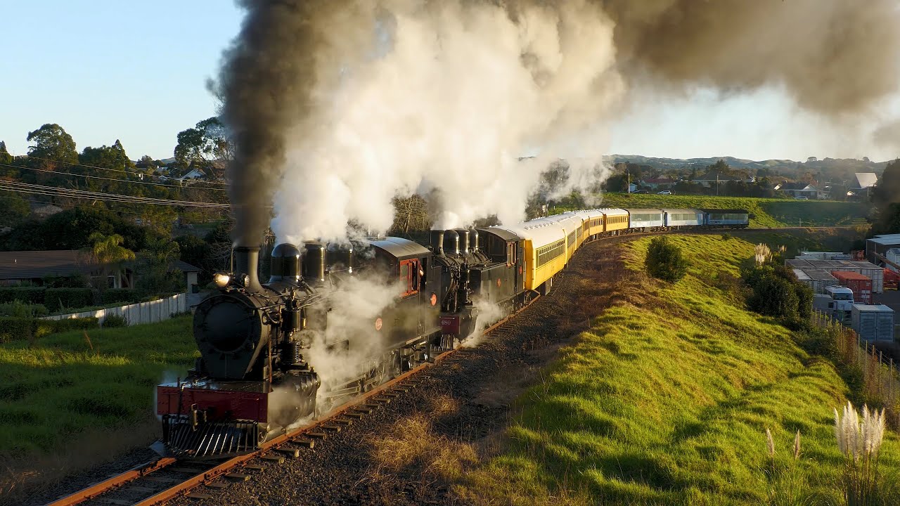 Double Headed Steam during Golden Hour Ww's 644 & 480 on the GVR