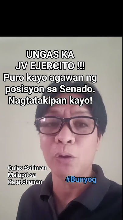 JV EJERCITO, UNGAS DIN! Nagtatakipan ang mga Senador sa kurakutan sa Flood Control! #JVEJERCITO