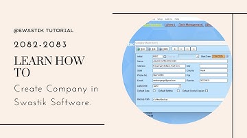 How to create new company in swastik software?#swastik #products