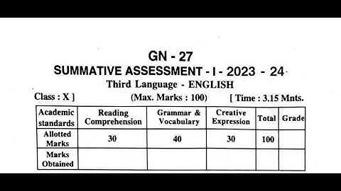 AP 10th Class SA-1💯💯💯💯 real English🥳Question Paper 2023-24 | ap 10th Class SA1 English Paper 2023-24