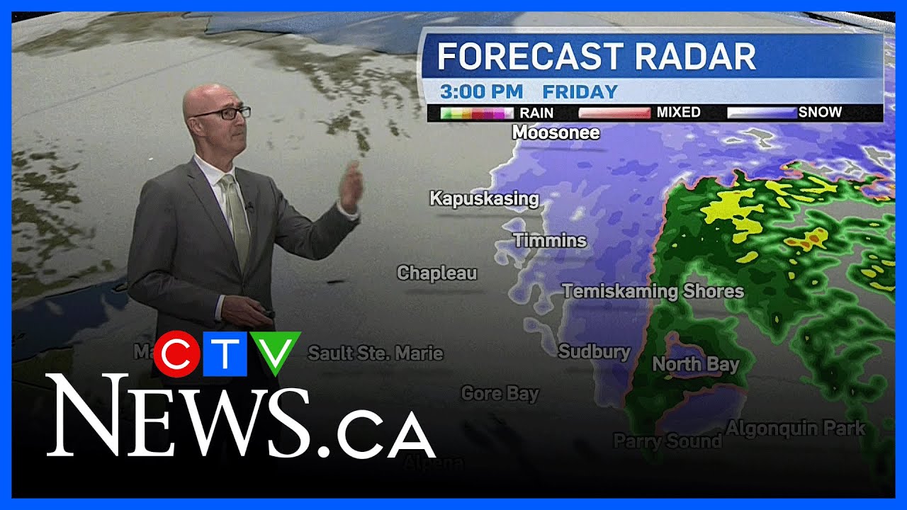 Rain changing to snow heading into the weekend - YouTube