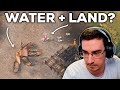 Playing on WEIRD Map With Land   Water Combined in AOE4