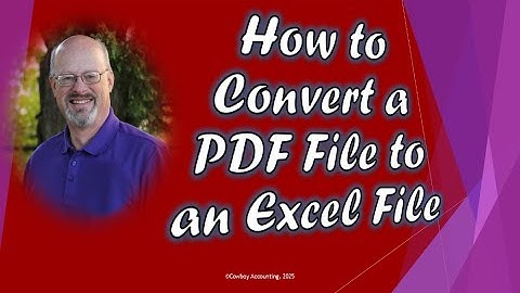 Using Power Query to Convert a PDF File