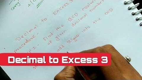 Hindi: Decimal to Excess 3 conversion