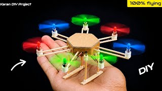 How To Make DIY Matchbox Hexacopter Drone at Home 🚁 Using DC Motors