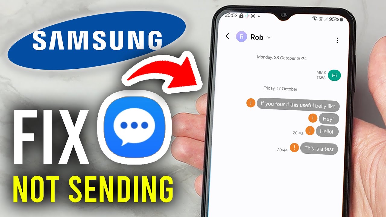 How To Fix Message Not Sending On Samsung Phone - Step By Step - YouTube