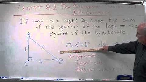 Geometry Chapter 8.2 - The Pythagorean Theorem & Its Converse  - The Basics