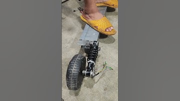 Giảm sốc 1 bên tự chế cho xe trượt scooter điện tự làm
