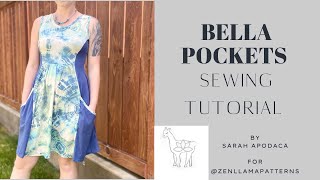 Pocket Tutorial For Adult Bella Dress Pdf Sewing Pattern- Zen Llama Patterns