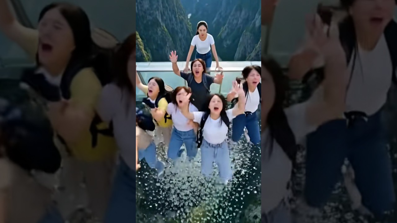Glass Bridge Par Shocking Stunt 😱 | AI Generated Viral Video 2026