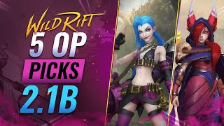 Celebrity 5 OP PICKS for Patch 2.1B - Wild Rift (LoL Mobile) Net Worth
