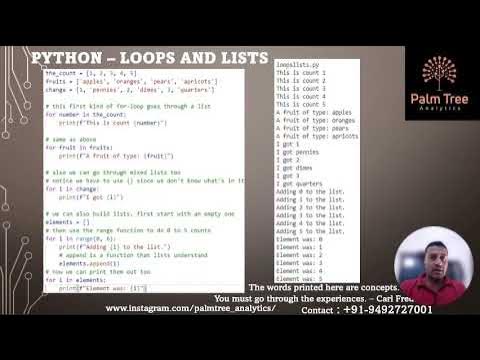 PYTHON-23. Loops and Lists - YouTube