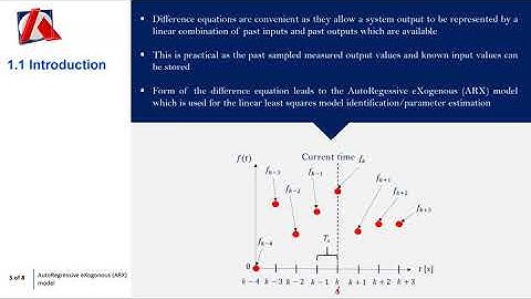 8. AutoRegressive eXogenous (ARX) model