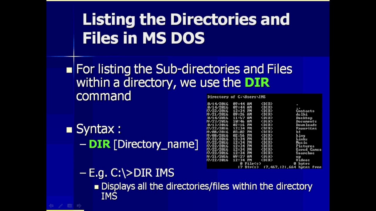 Syntax в MS dos.