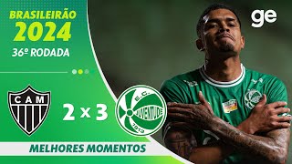 Thumbnail for ATLÉTICO-MG 2 X 3 JUVENTUDE | | MELHORES MOMENTOS | 36ª RODADA BRASILEIRÃO 2024 | ge.globo