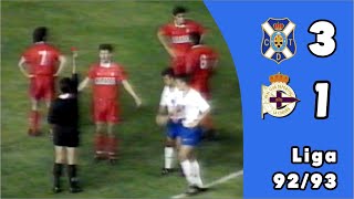 Tenerife 3-1 Deportivo Liga 9293 Bebeto Y Djukic Expulsados En La 1ª Parte Jornada 6
