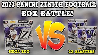 Zenith Football BOX BATTLE! 2023 Panini Zenith Football Mega Box VS 2X Blaster Box Battle!