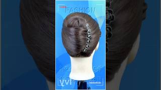 Easy Everyday Bun Tutorial #bunhairstyle #easyhair #updo #hairtutorial #shorts