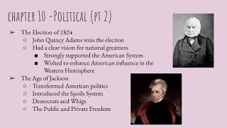 APUSH CHAPTER 10-11 REVIEW