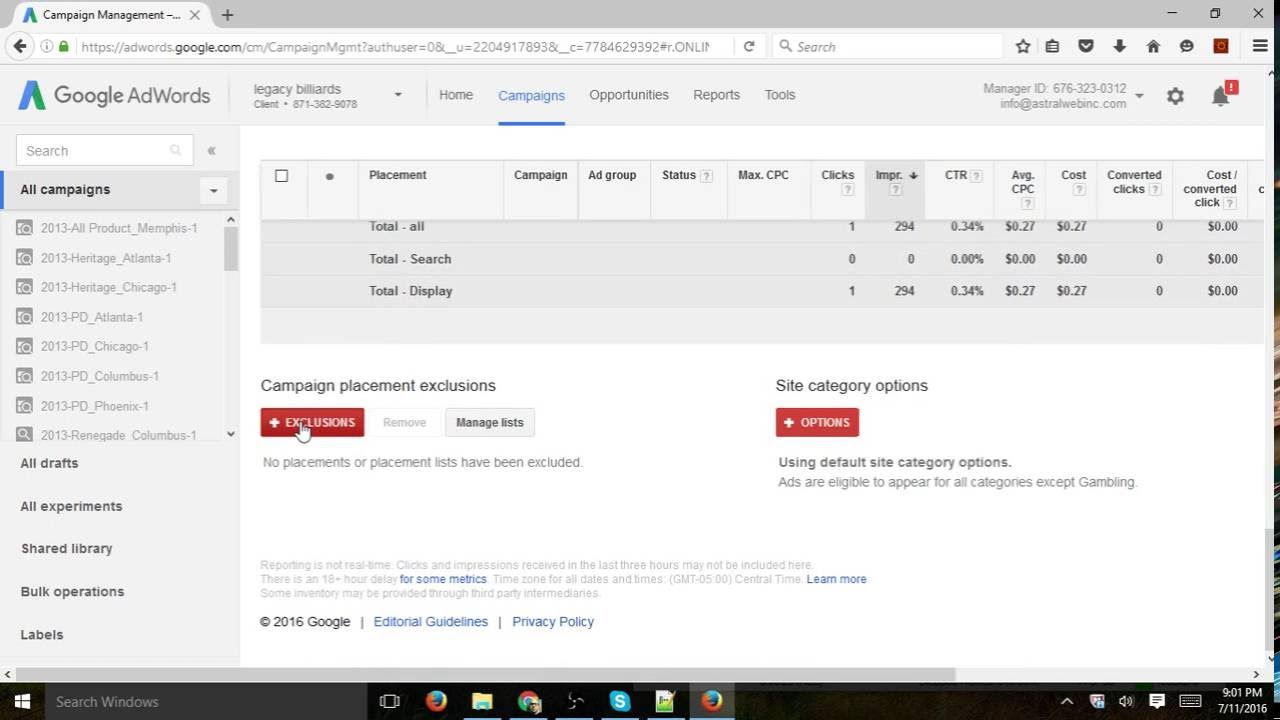 Exclude Mobile Apps from Showing on Adwords Display Network