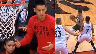 Jeremy Lin shocked after Giannis's travel | Bucks vs Raptors Game 3