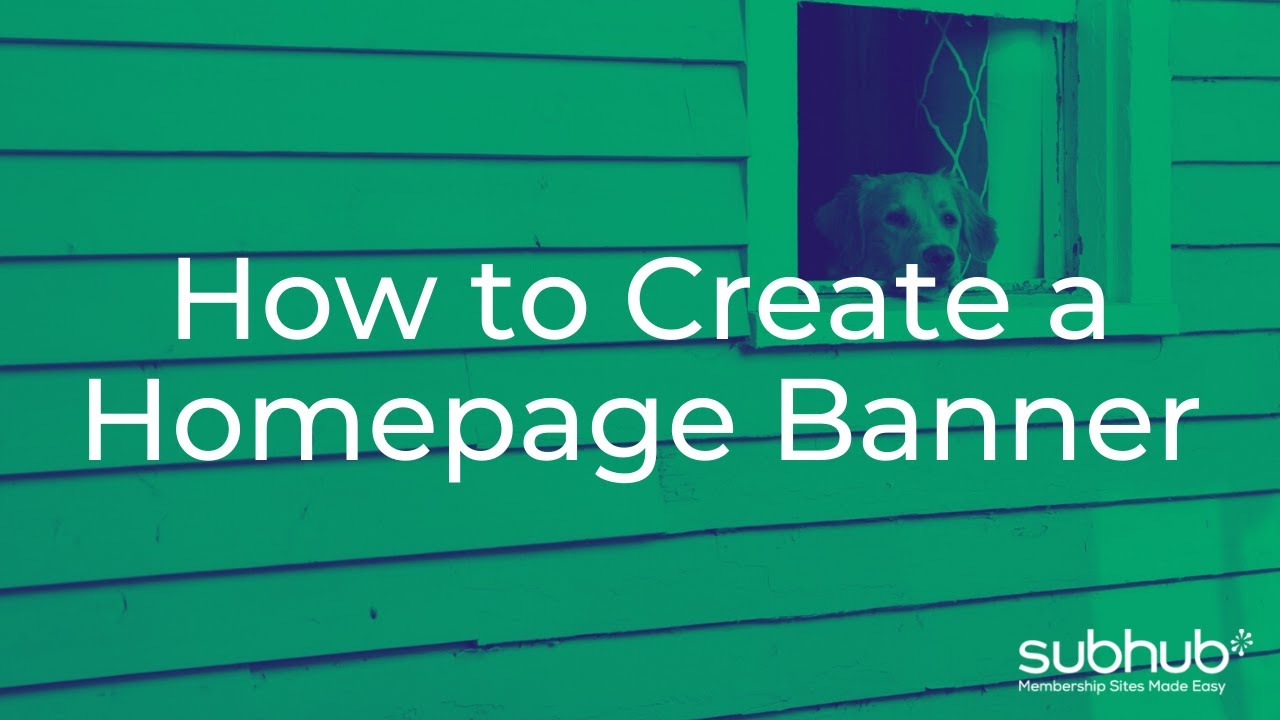 How to Create a Homepage Banner