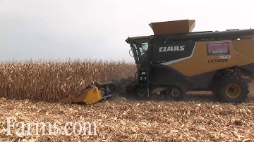 CLAAS Lexion 760 Combine Harvesting Corn in FPS Field Demo