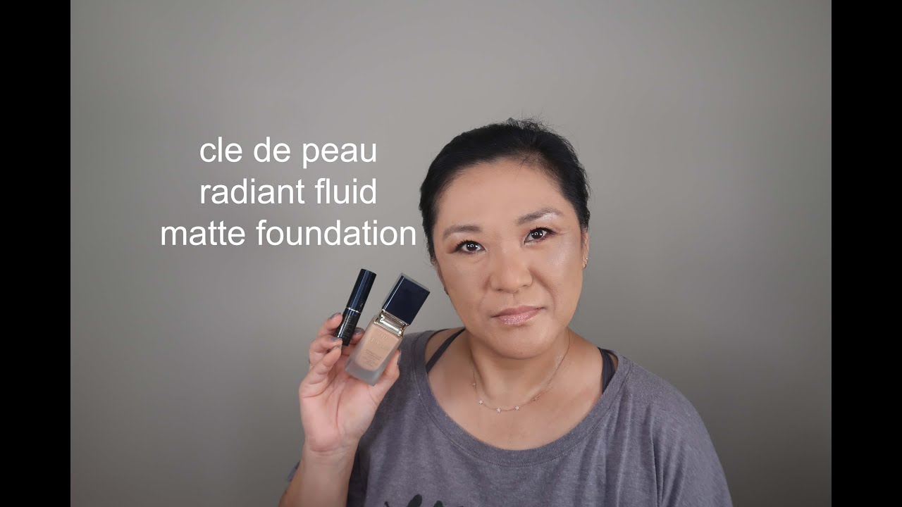 cle de peau radiant fluid matte foundation on oily skin | wear test