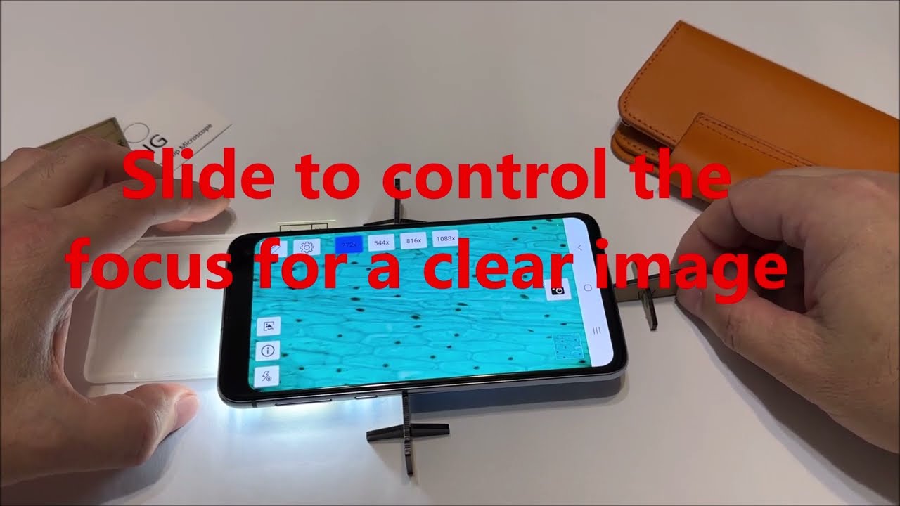 Get the performance of a professional optical microscope with any typical smartphone.