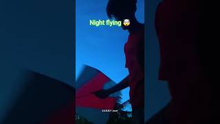 🪁Night kite flying...🤯🪁//#patang #kite #kiteflying #kiteground #kitelover #shots #ytshorts #sky