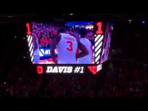 dayton flyers opening night starting lineup on the new scoreboard flyer scoreboard