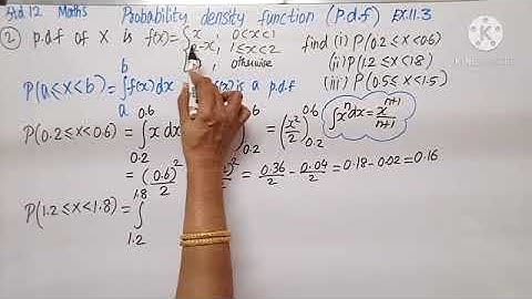 Class12|MP121| Ex11.3-1 to 3|Maths | Probability density function of a continuous random variable