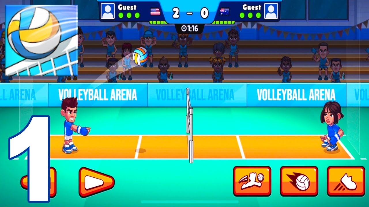 Volleyball Arena Gameplay Walkthrough #1 - The Beginning!  (iOS, Android)