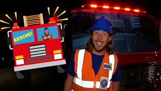 Fire Truck Song for Kids | Handyman Hal explores Fire Trucks